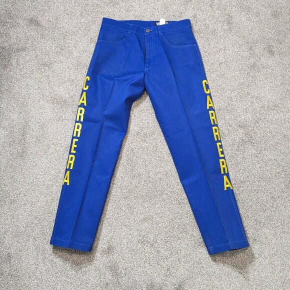 1990's CARRERA Racing Shocks Crew Pants; Yellow Logo; Size 33/31 - Picture 3 of 6